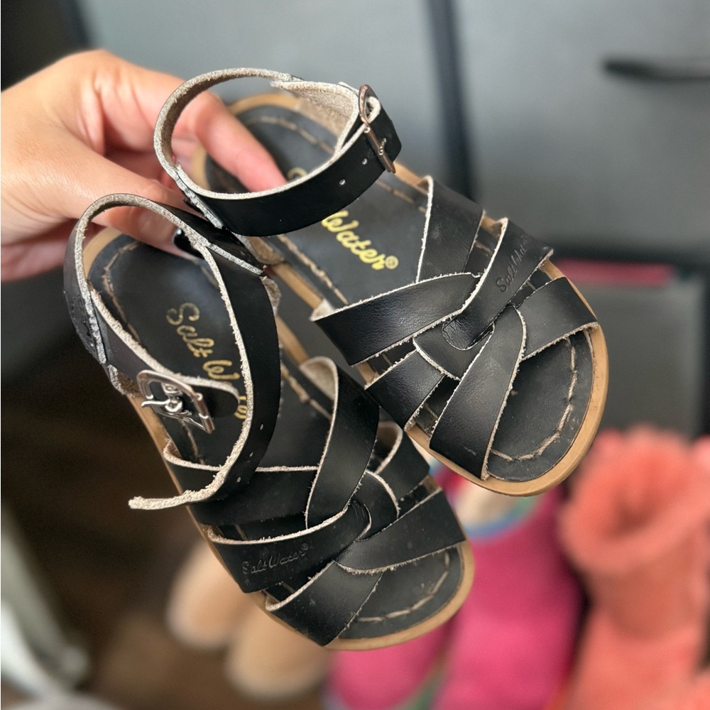 Kids Black Sandals